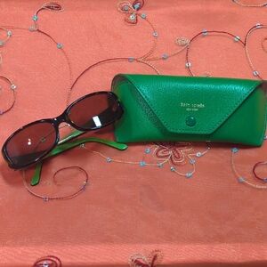 Kate Spade Black Sunglasses with Green Case